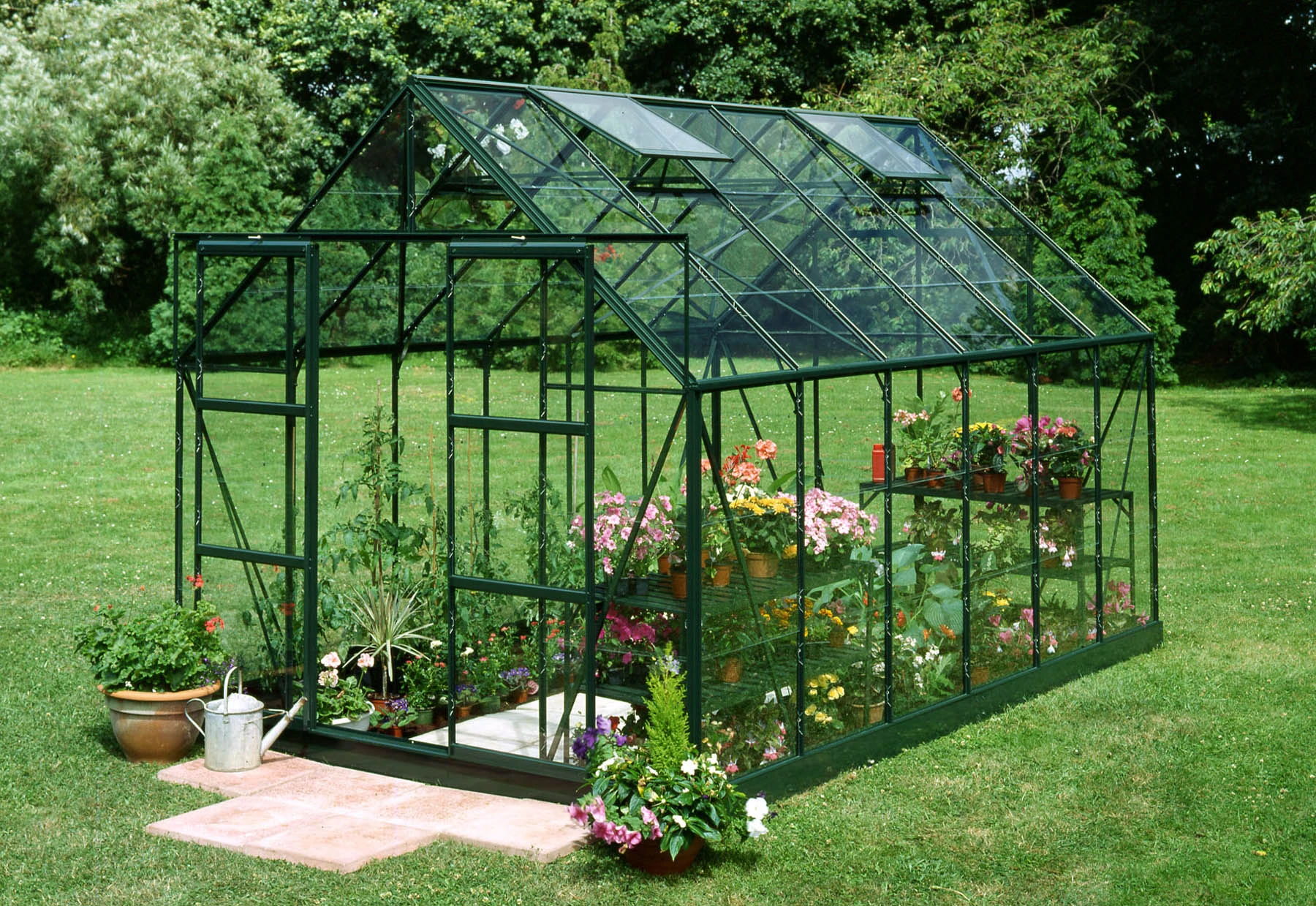 Royal Well Tuinkas Magnum 128 Veiligheidsglas Groen Gecoat - Afbeelding 4